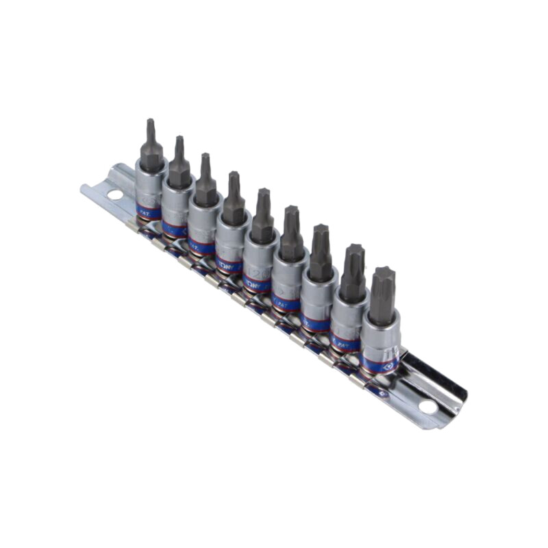 Cheie-set; tubulară,Torx®; Fixare: 1/4"; 9buc. Cheie-set; tubulară,Torx®; Fixare: 1/4"; 9buc.