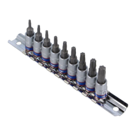 Cheie-set; tubulară,Torx®; Fixare: 1/4"; 9buc.