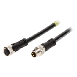 Cablu: pentru senzori/automatizări; PIN: 4; 3m; mufă; 30V; 3A