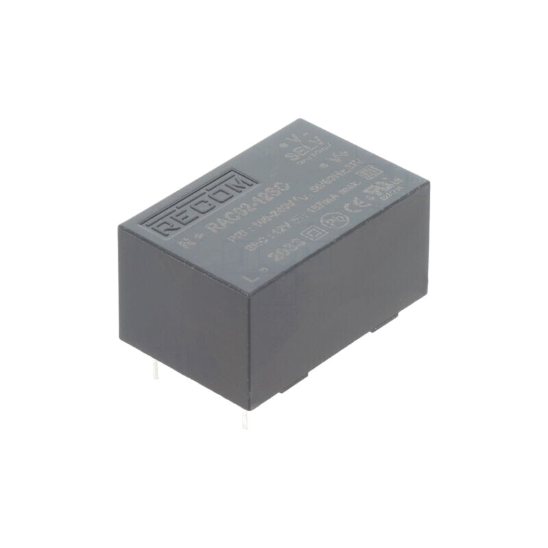 Convertor: AC/DC; 2W; Uintr: 80÷264VAC,115÷370VDC; Uieş: 12VDC