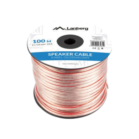 Cablu: cablu pt.difuzor; 2x1mm2; litat; CCA; transparent; -30÷70°C