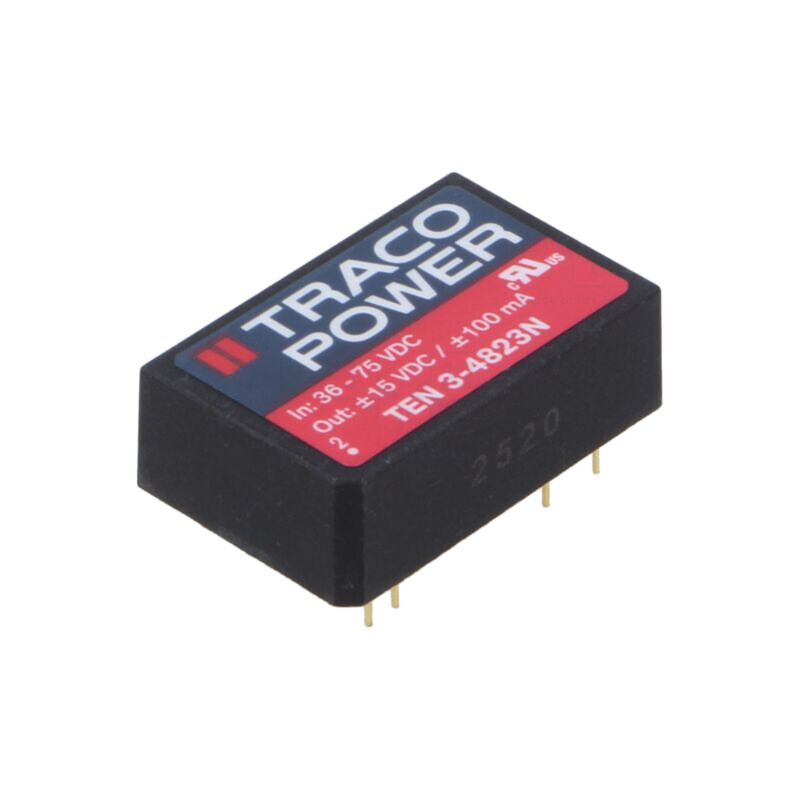 Convertor: DC/DC; 3W; Uintr: 36÷75VDC; Uieş: 15VDC; Uieş2: -15VDC