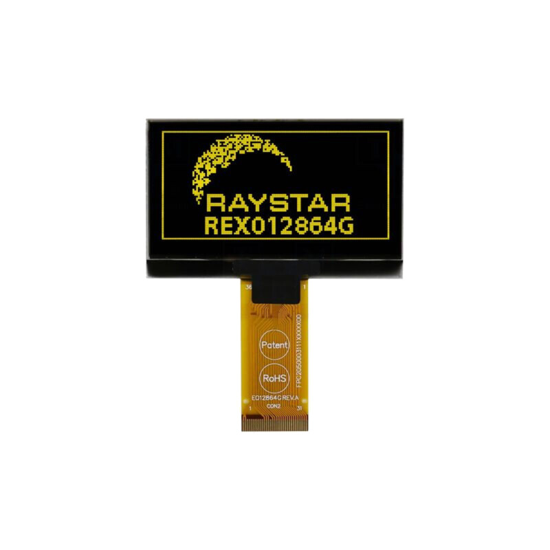 Afişaj: OLED; grafic; 2,42"; 128x64; Dim: 60,5x37x2,01mm; galbenă Afişaj: OLED; grafic; 2,42"; 128x64; Dim: 60,5x37x2,01mm; galbenă