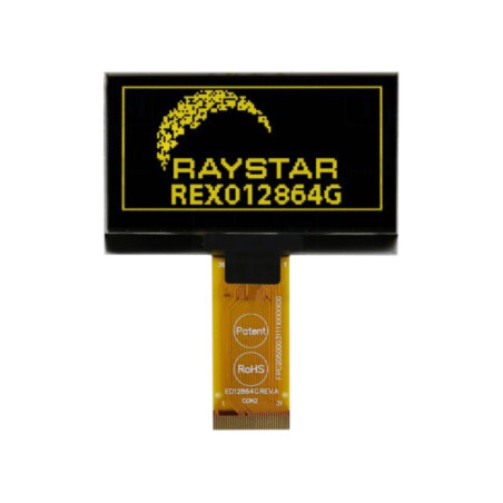 Afişaj: OLED; grafic; 2,42"; 128x64; Dim: 60,5x37x2,01mm; galbenă