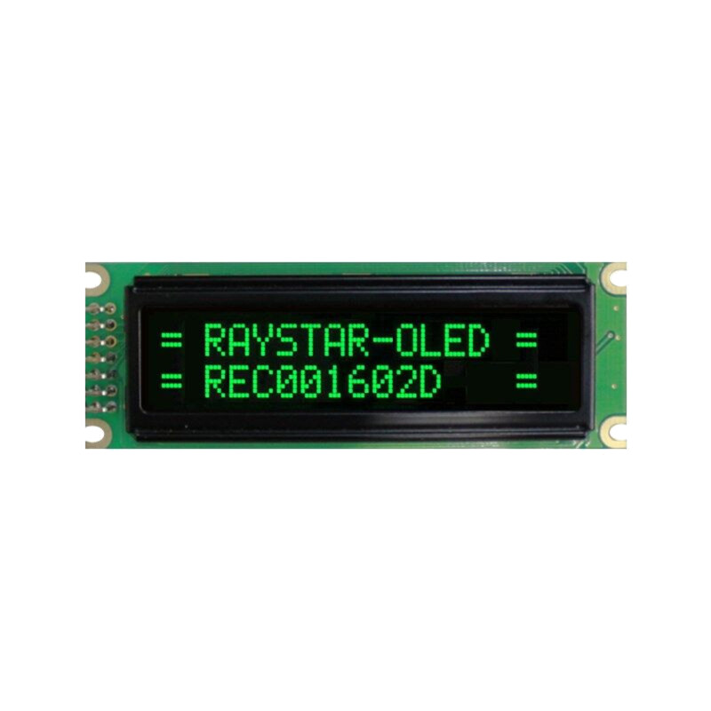 Afişaj: OLED; alfanumerice; 16x2; Dim: 85x30x10mm; verde; PIN: 14