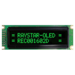 Afişaj: OLED; alfanumerice; 16x2; Dim: 85x30x10mm; verde; PIN: 14