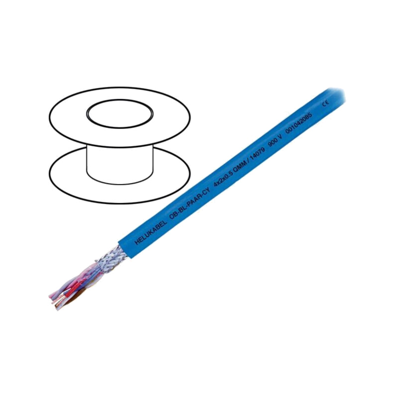 Cablu; OB-BL-PAAR-CY; 16x2x0,75mm2; PVC; albastru; 900V Cablu; OB-BL-PAAR-CY; 16x2x0,75mm2; PVC; albastru; 900V