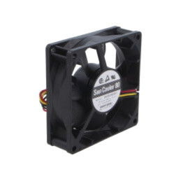 Ventilator: DC; axial; 24VDC; 80x80x25mm; 90m3/h; 40dBA; bilă