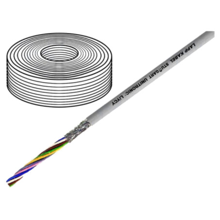 Cablu; UNITRONIC® LiYCY; 25x1,5mm2; PVC; gri; 500V; 100m; CPR: Eca