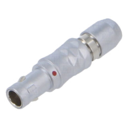 Conector: circular; mufă; 00; tată; PIN: 2; 5A; IP50; 2,4÷3,3mm; drept