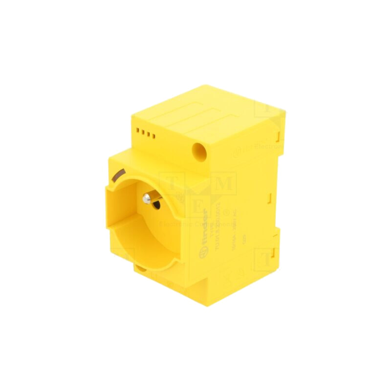 Soclu tip E; 250VAC; 10A; pentru şină DIN; galbenă Soclu tip E; 250VAC; 10A; pentru şină DIN; galbenă