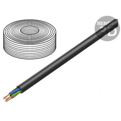 Cablu | H07RN-F,TITANEX® | rotund | litat | Cu | 5G25mm2 | gumă | negru | 