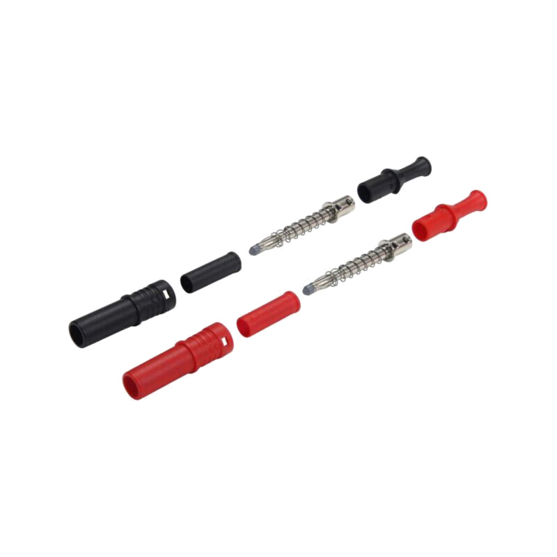Conector: banană 4mm; mufă; 36A; neagră,roşie; 2,5mm2; nichelat Conector: banană 4mm; mufă; 36A; neagră,roşie; 2,5mm2; nichelat