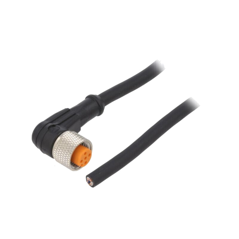 Cablu: pentru senzori/automatizări; M12; PIN: 5; în unghi; 5m; mufă Cablu: pentru senzori/automatizări; M12; PIN: 5; în unghi; 5m; mufă