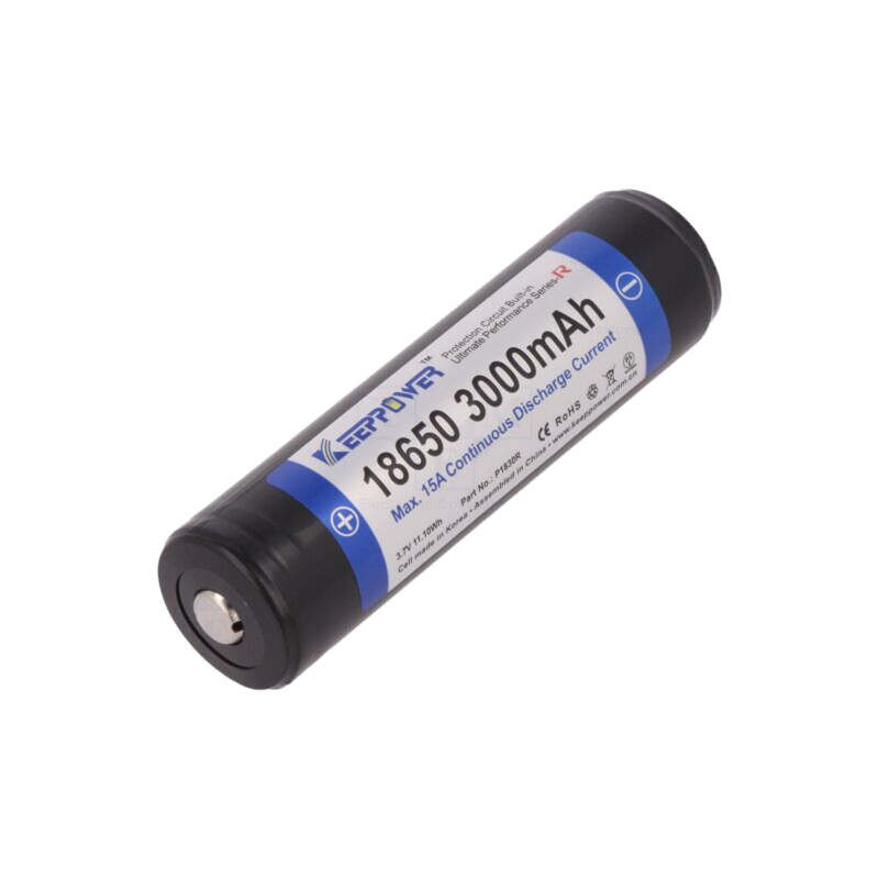 Acumul: Li-Ion; 18650,MR18650; 3,7V; 3000mAh; Ø18,8x69mm; 15A Acumul: Li-Ion; 18650,MR18650; 3,7V; 3000mAh; Ø18,8x69mm; 15A