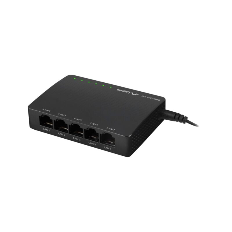 Switch Ethernet; RJ45 soclu x5; PnP,indicator stare: LED