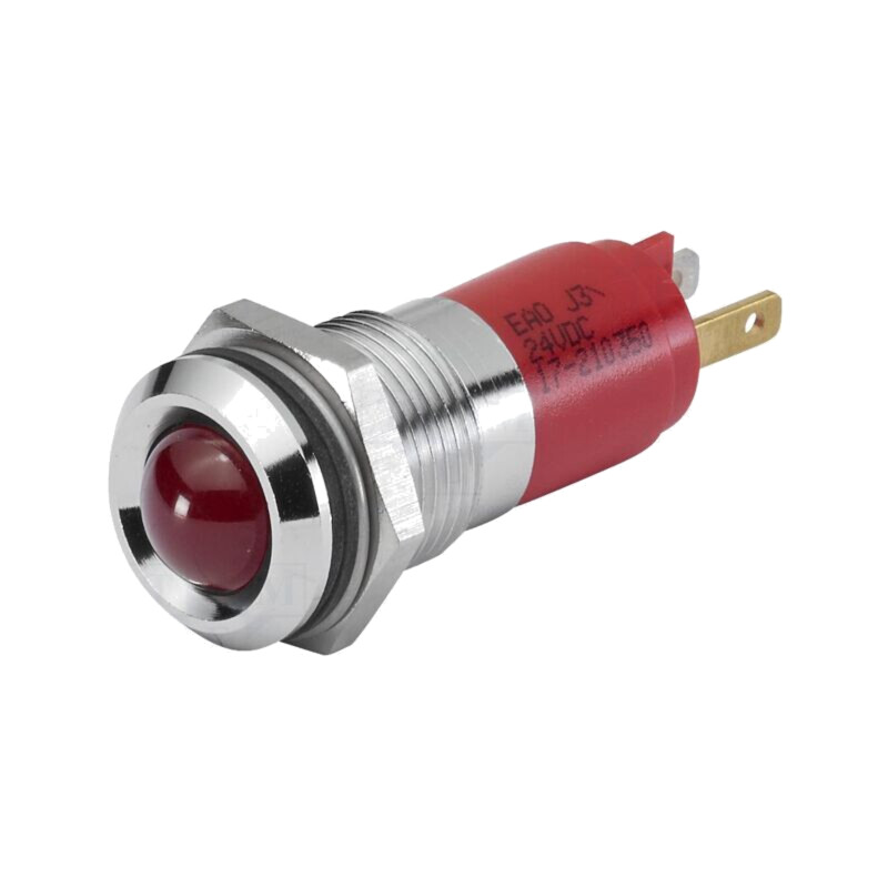 Lampă de control: LED; convex; roşie; 24VDC; Ø14mm; 17; conectori Lampă de control: LED; convex; roşie; 24VDC; Ø14mm; 17; conectori