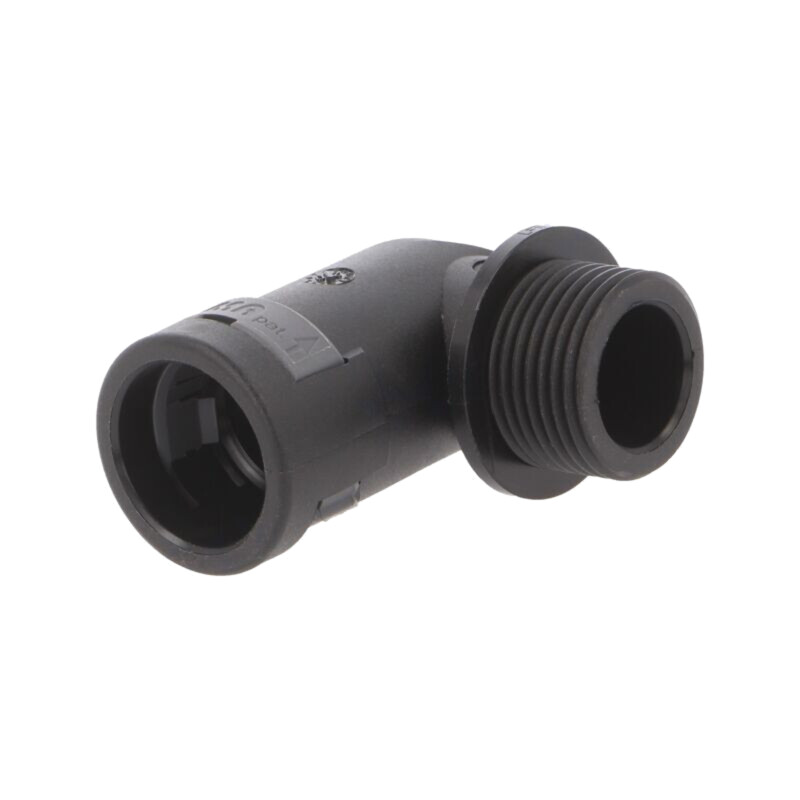 Conectori în unghi 90°; Filet: metrică,exterior; poliamidă 6 Conectori în unghi 90°; Filet: metrică,exterior; poliamidă 6
