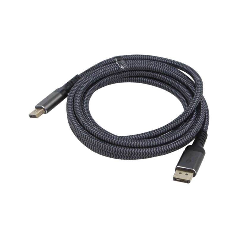 Cablu; DisplayPort mufă,din ambele părţi; textilă; Lung: 3m; gri Cablu; DisplayPort mufă,din ambele părţi; textilă; Lung: 3m; gri