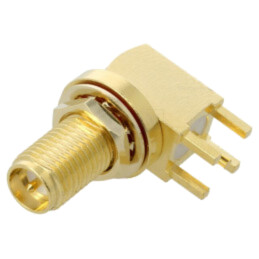 Conector: RP-SMA; soclu; tată; în unghi; THT; PTFE; aurit; IP67,IP68