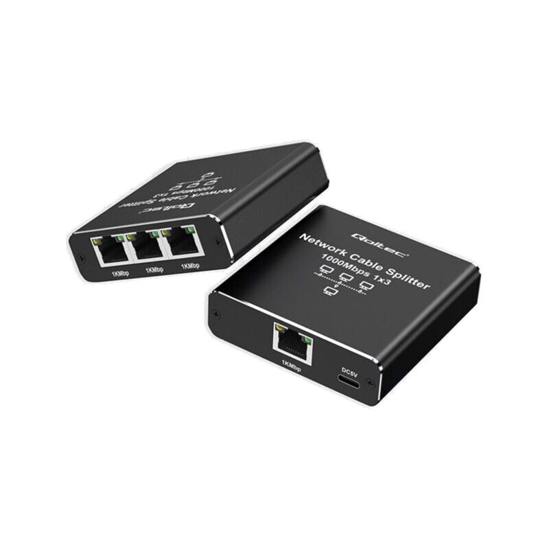Switch Ethernet; RJ45 soclu x4,USB C soclu; neagră; 100m