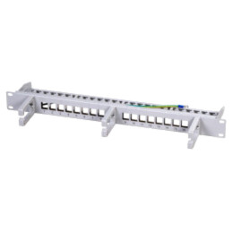 Patch panel; patch panel; rack; gri; Număr porturi: 16