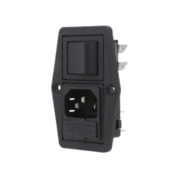 Conector: alimentare AC; soclu; tată; 10A; 250VAC; C14 (E)