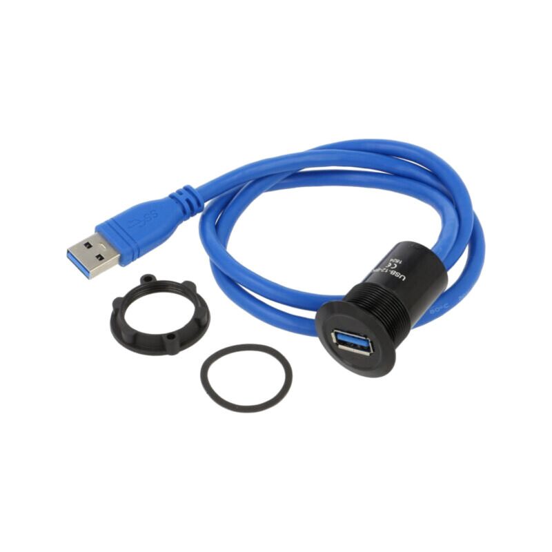 Cablu-adaptor; USB A soclu,USB A mufă; USB 3.0; Lung: 0,6m