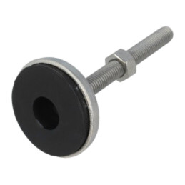 Picioruş; rigid,cu ax; Diam.bază: 55mm; M12; oțel inoxidabil