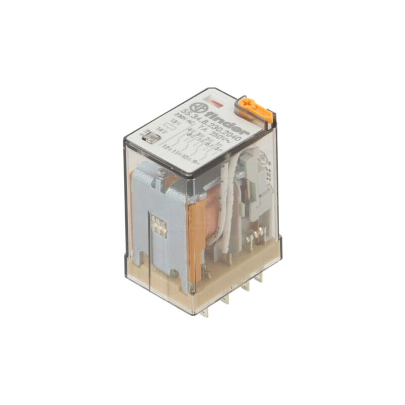 Releu: electromagnetic; 4PDT; 230VAC; Icontacte max: 7A; plug-in