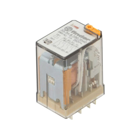 Releu: electromagnetic; 4PDT; 230VAC; Icontacte max: 7A; plug-in