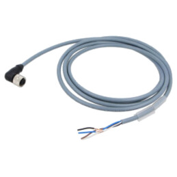 Cablu: pentru senzori/automatizări; PIN: 4; în unghi; 2m; M12; 4A