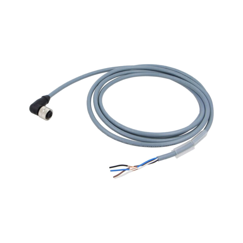 Cablu: pentru senzori/automatizări; PIN: 4; în unghi; 2m; M12; 4A