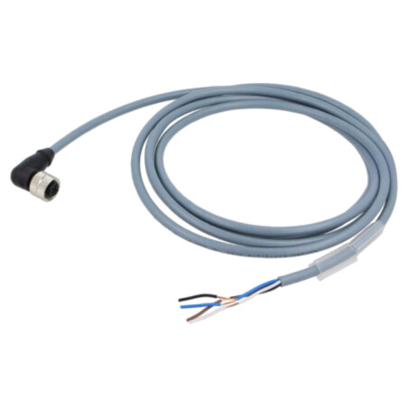 Cablu: pentru senzori/automatizări; PIN: 4; în unghi; 2m; M12; 4A