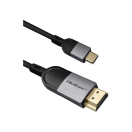 Cablu; HDMI mufă,USB C mufă; PVC; 2m; negru; 18Gbps