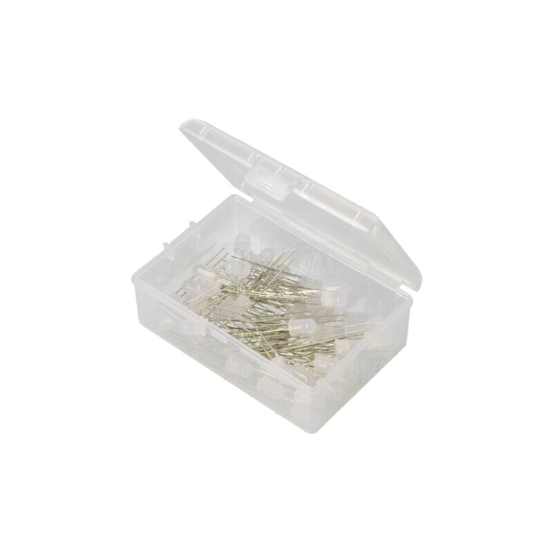 Diodă: LED-kit; THT; 5mm; 50buc; roşie/verde; 3÷15VDC; 7,5÷8mA; 50° Diodă: LED-kit; THT; 5mm; 50buc; roşie/verde; 3÷15VDC; 7,5÷8mA; 50°