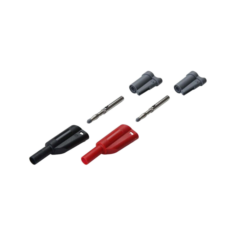 Conector: banană 4mm; mufă; 36A; neagră,roşie; 2,5mm2; nichelat