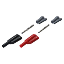 Conector: banană 4mm; mufă; 36A; neagră,roşie; 2,5mm2; nichelat