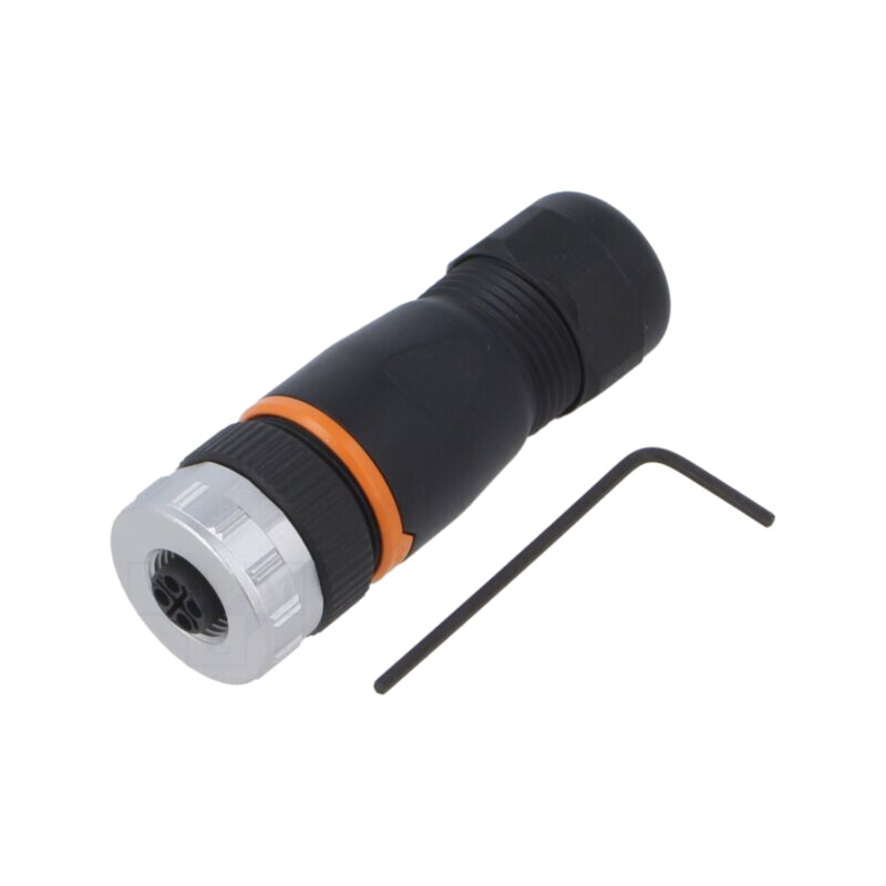 Conector: M12; mufă; PIN: 3; mamă; 630V; drept; IP67; pe cablu; aurit