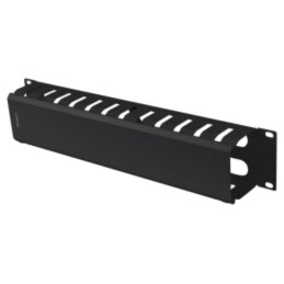 Organizator cabluri; 2U; neagră; Standard: 19"