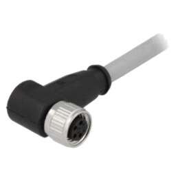 Conector: M8; mamă; PIN: 4; în unghi 90°; cu cablu; mufă; 1,5m; PVC