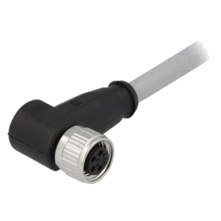 Conector: M8; mamă; PIN: 4; în unghi 90°; cu cablu; mufă; 1,5m; PVC