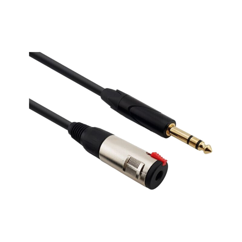 Cablu; Jack 6,3mm soclu,Jack 6,3mm mufă; 2m; negru; Øcablu: 6mm Cablu; Jack 6,3mm soclu,Jack 6,3mm mufă; 2m; negru; Øcablu: 6mm