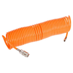 Furtun pneumatic; flexibil,spiralat,cu cuplă rapidă şi racord