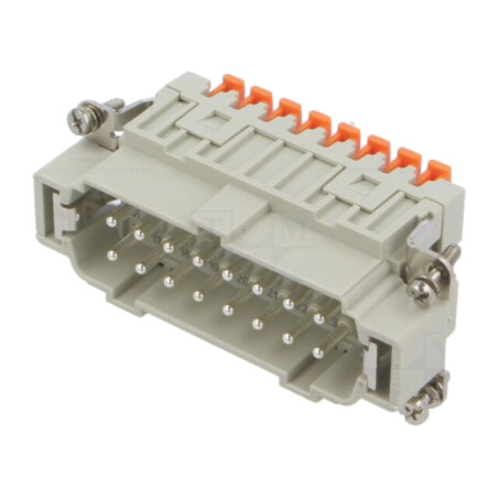 Conector: HDC; inserturi de contact; tată; CSH; PIN: 16; 16A; 600V