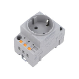 Conector: alimentare AC; soclu; mamă; 16A; PIN: 3; pentru şină DIN