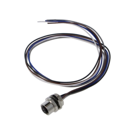 Conector: M12; soclu; mamă; 2A; 60V; PIN: 5; IP67; drept; cabluri