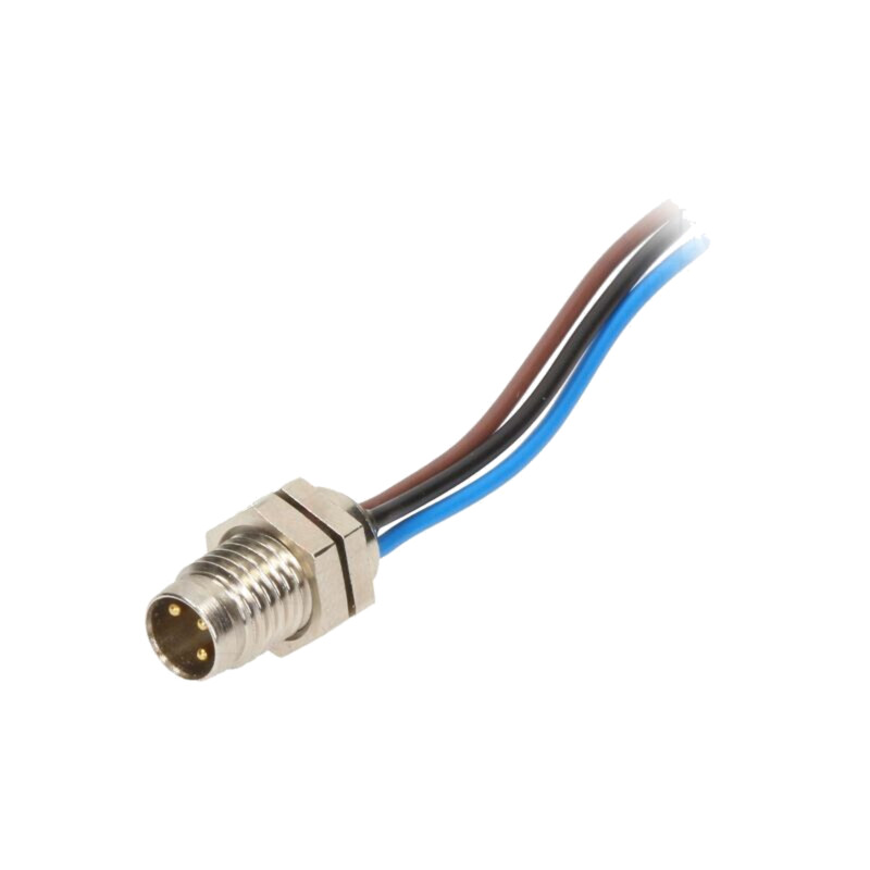 Conector: M8; tată; PIN: 3; 4A; 60V; IP67; Nano-Change; cu cabluri Conector: M8; tată; PIN: 3; 4A; 60V; IP67; Nano-Change; cu cabluri