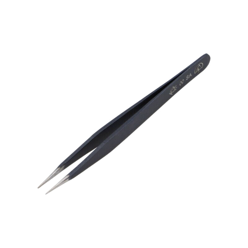 Pensetă; Formă capăt vârf: ascuţită; Lung.pensetă: 120mm; ESD Pensetă; Formă capăt vârf: ascuţită; Lung.pensetă: 120mm; ESD