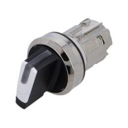 Comutator: rotativ; 22mm; Poz.i stab: 2; albă; IP67; proeminent